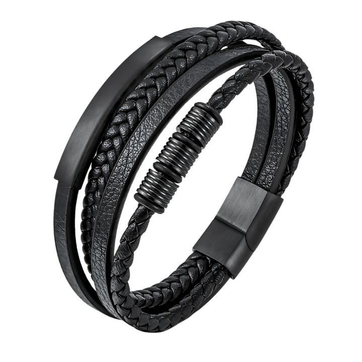 Esclusivo bracciale da uomo in pelle con materiali di altissima qualità