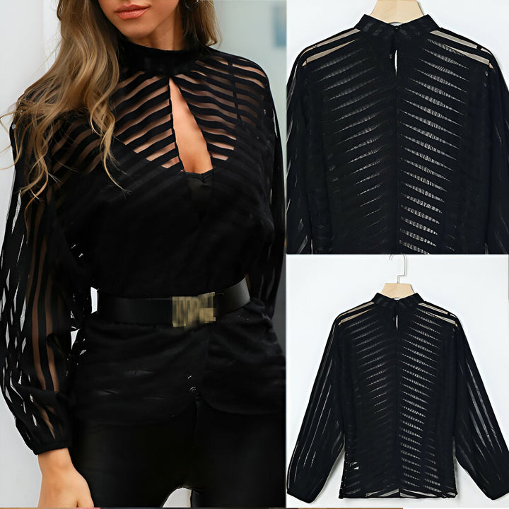 Cosette - Betoverende Mesh Blouse voor een Verleidelijke Look