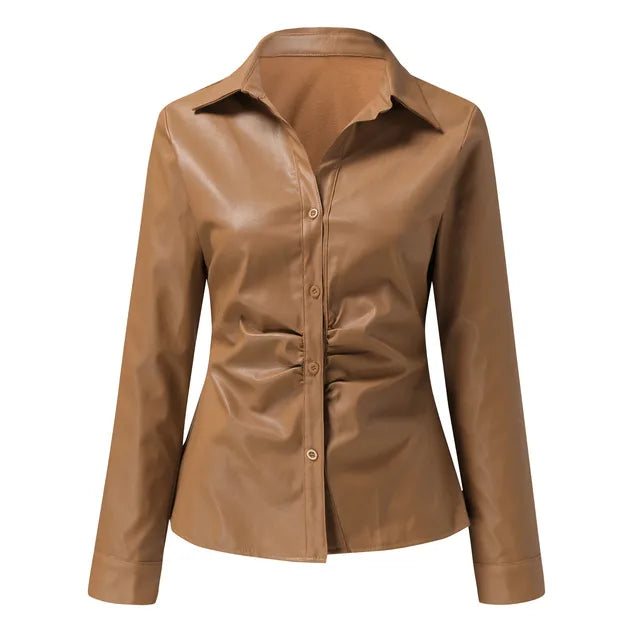 <p>Elegante Blusa in Pelle Jorien per un Look Stile e Raffinato</p>