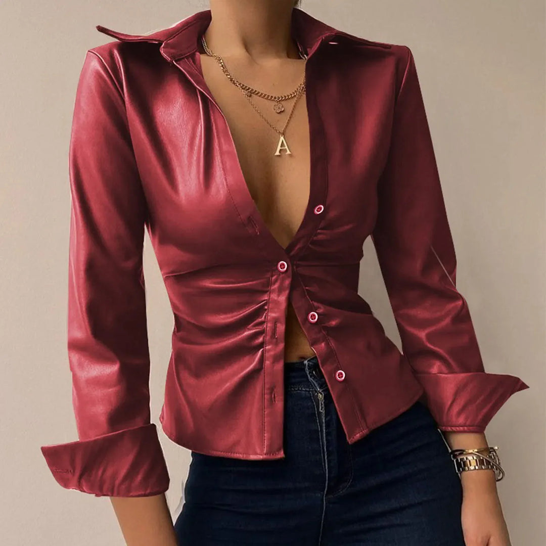 <p>Elegante Blusa in Pelle Jorien per un Look Stile e Raffinato</p>