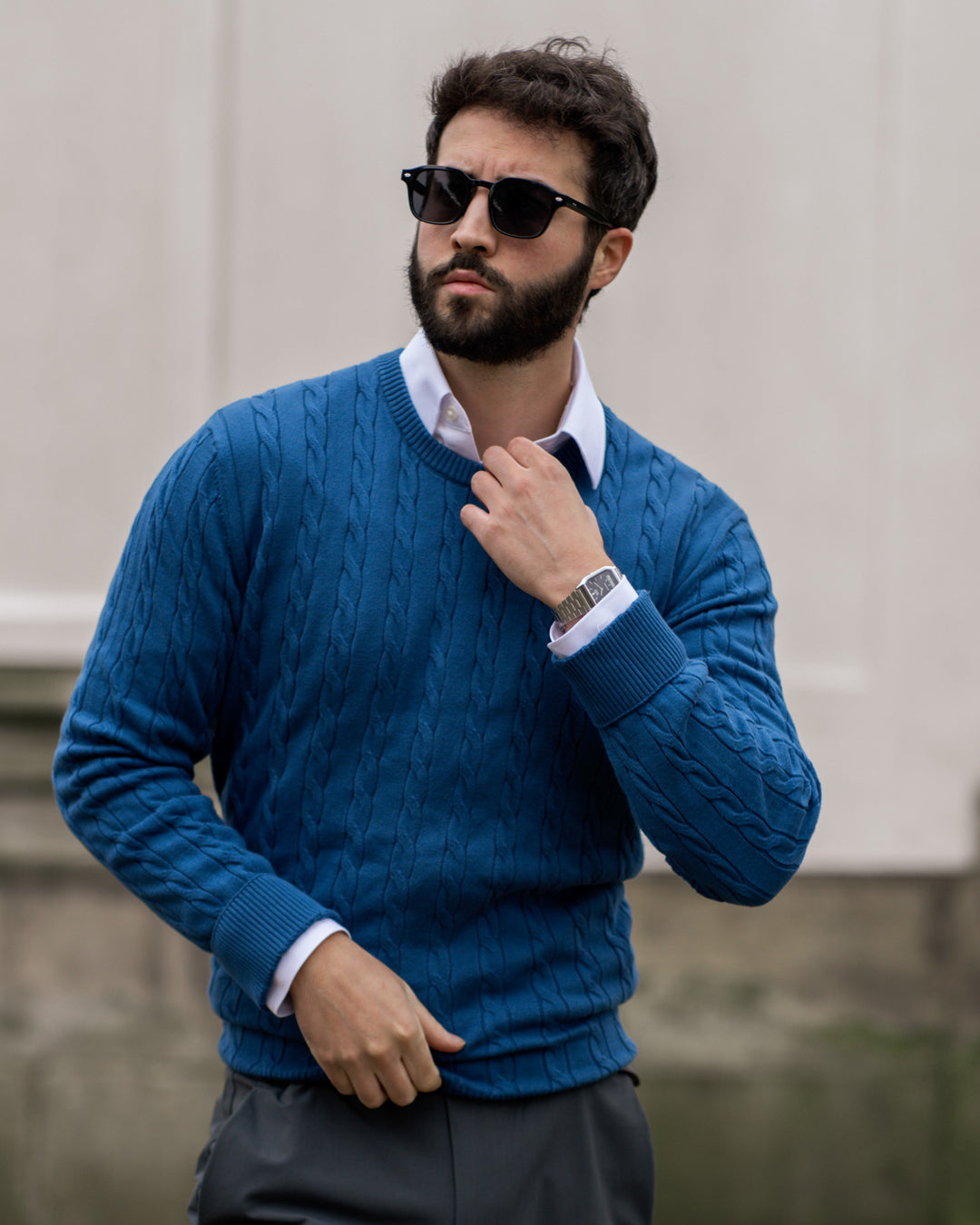 Elegante maglione da uomo in maglia di cotone - eleganza e comfort senza tempo