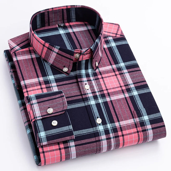 Elegante camicia a quadri da uomo, ideale per uno stile casual