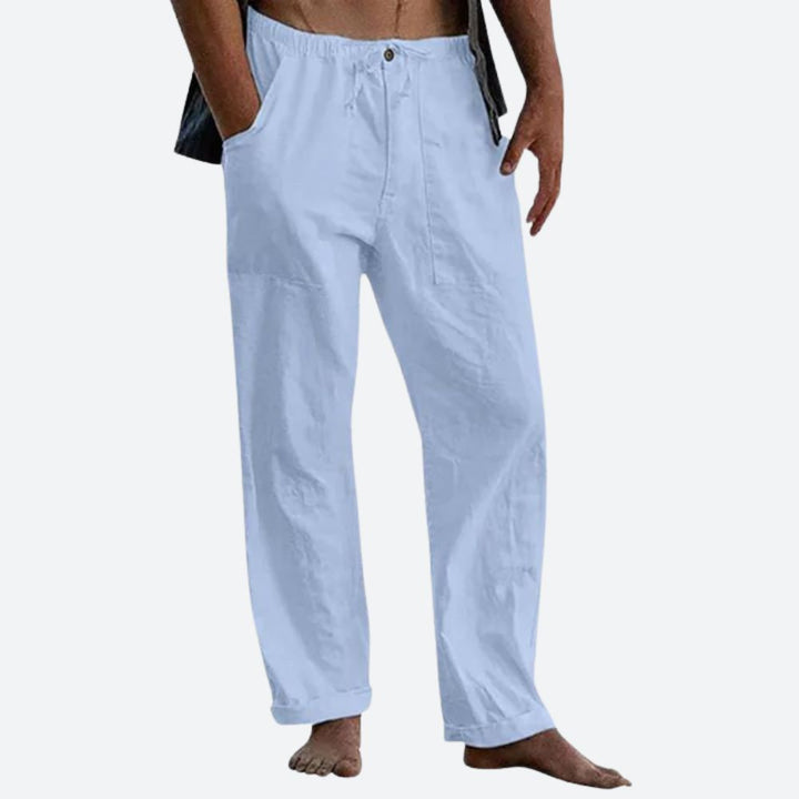 Dames - Luxe Lichte Linnen Broek - Ademend en Comfortabel - Ideaal voor Zomerlooks