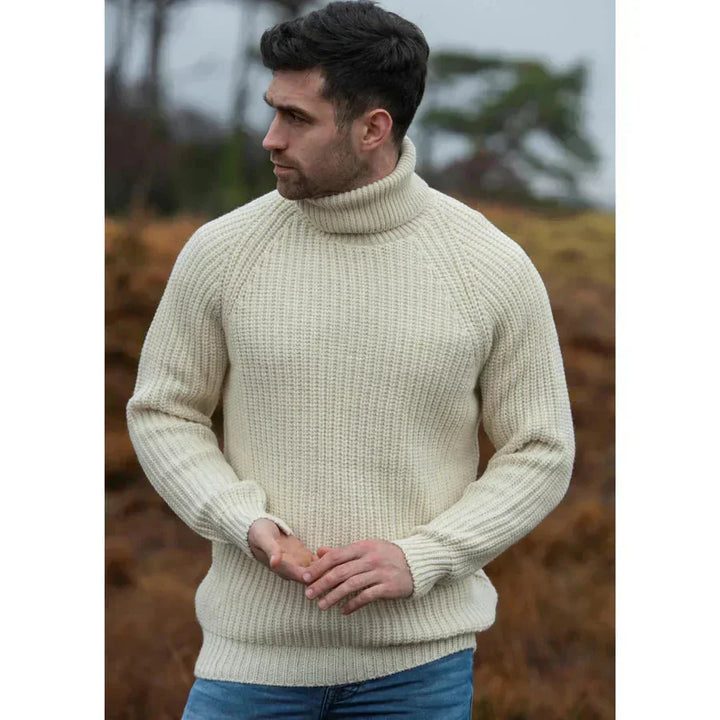 Elegante maglione da uomo a collo alto per il massimo comfort e calore