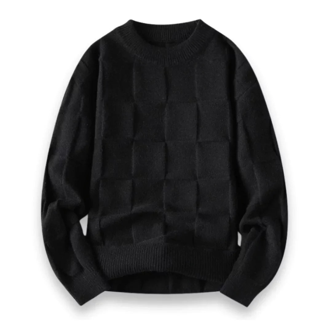 Elegante maglione da uomo in cotone di alta qualità, dalla vestibilità classica ed elegante.