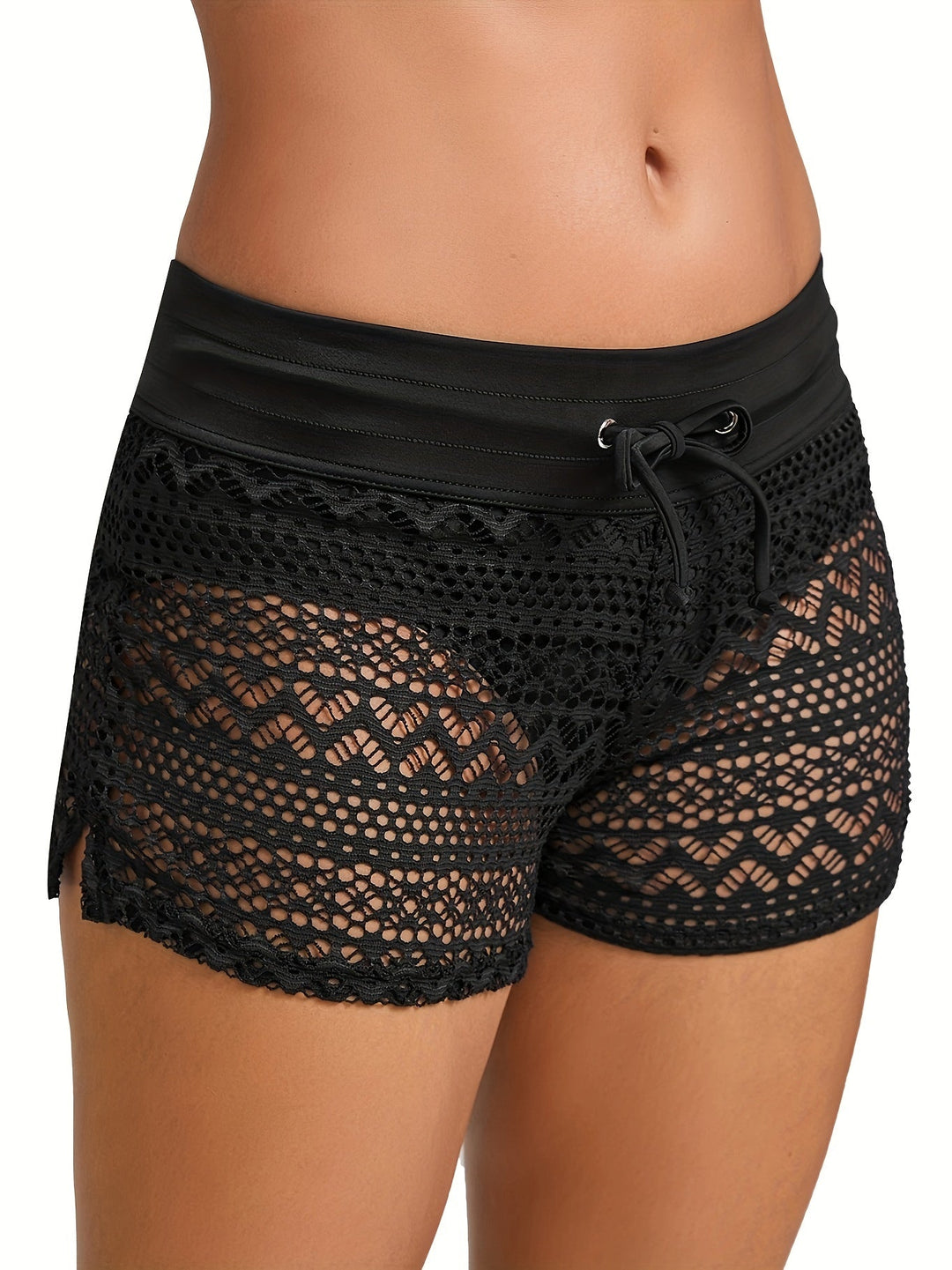 Mirella Boho Strandshort met Luxe Gehaakte Kant voor een Stralende Zomerstijl