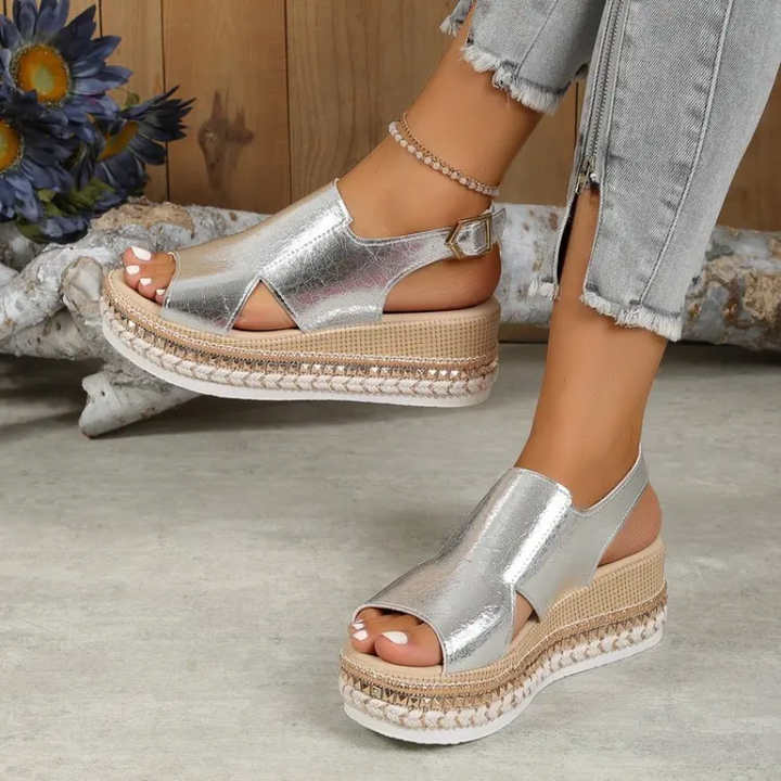 Gabriela™ - Sandali con Zeppa e Fibbia alla Caviglia