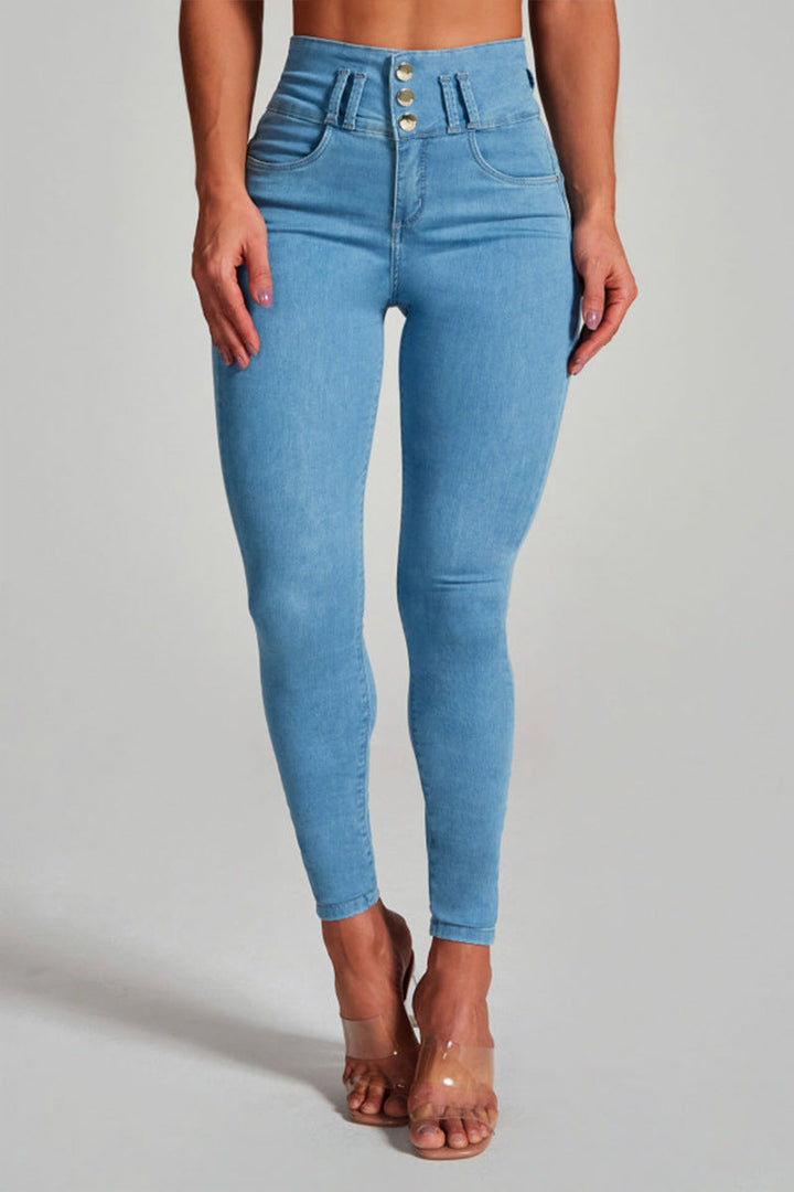 Eleganti jeans skinny a vita alta da donna - comfort e vestibilità perfetta