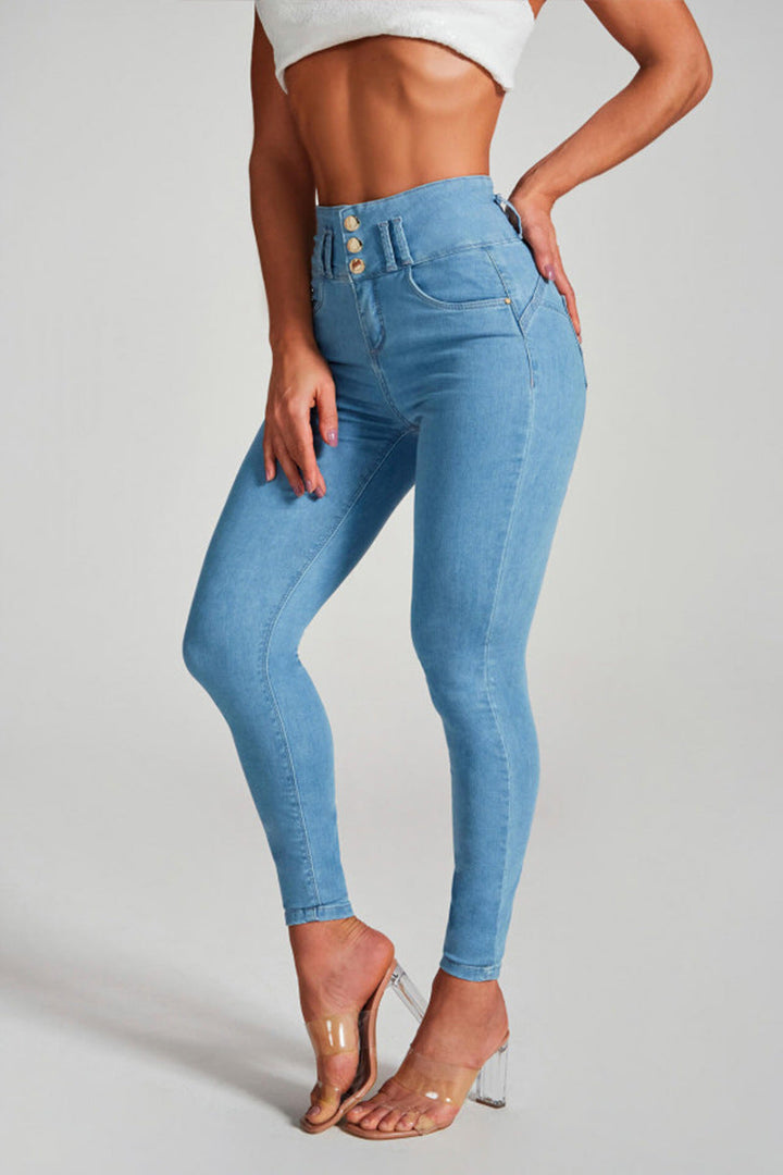 Eleganti jeans skinny a vita alta da donna - comfort e vestibilità perfetta