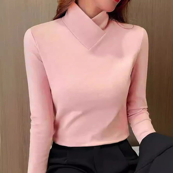 Dalila™ - Camicetta dolcevita elegante con taglio a V