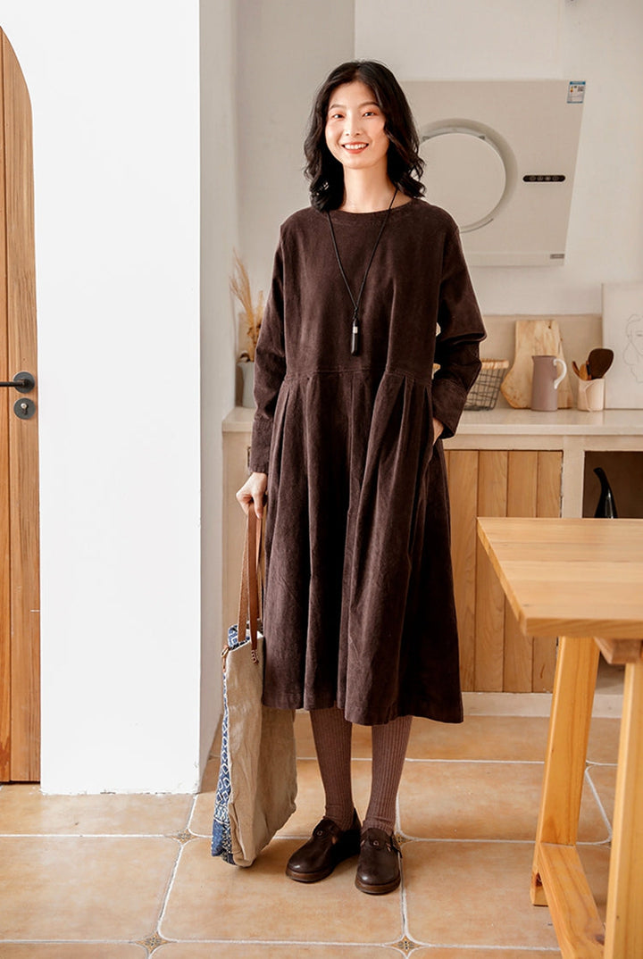 Agata™ - Abito elegante in velluto a coste per l'autunno e l'inverno