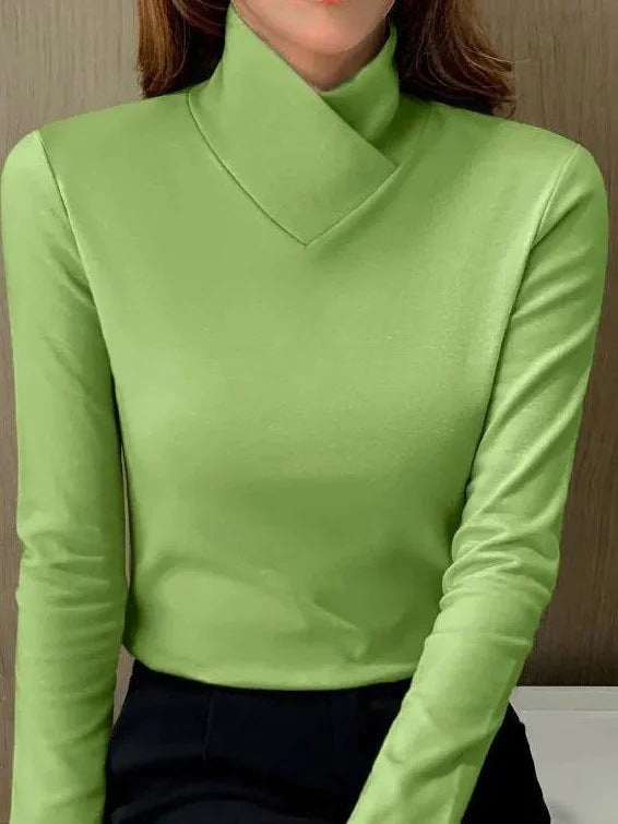 Dalila™ - Camicetta dolcevita elegante con taglio a V