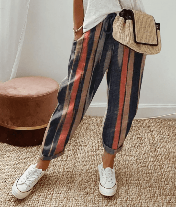 Pantaloni eleganti in cotone Beatrice™ - Stile e comfort per ogni occasione!