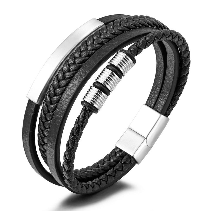 Esclusivo bracciale da uomo in pelle con materiali di altissima qualità