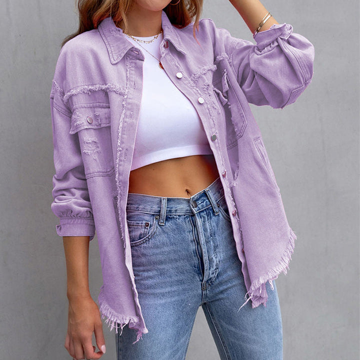 Micola™ - Camicia di Jeans Strappata a Maniche Lunghe