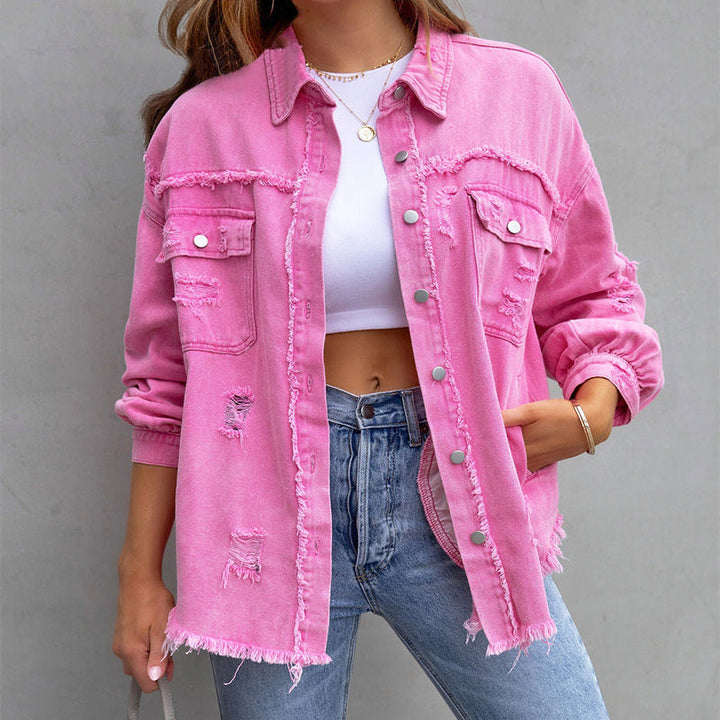 Alessia™ - Giacca di Jeans Strappata