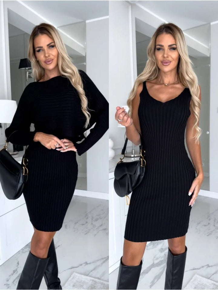 Chic Alicia - Set van 2 Gebreide Mini Jurken