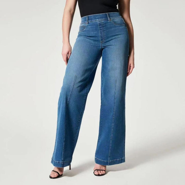 Eleganti jeans da donna a gamba larga per un look comodo e alla moda