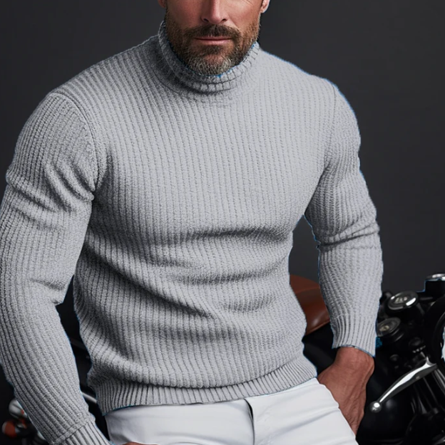 Elegante maglione dolcevita da uomo - comodo, elegante e versatile per ogni occasione