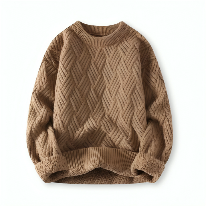 Elegante maglione da uomo in twill di lana - eleganza e comfort per tutti i giorni