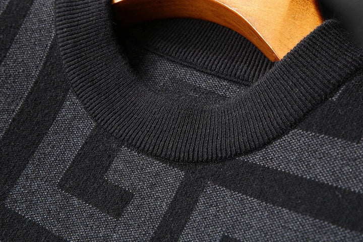 Elegante maglione da uomo in maglia dal design classico e raffinato