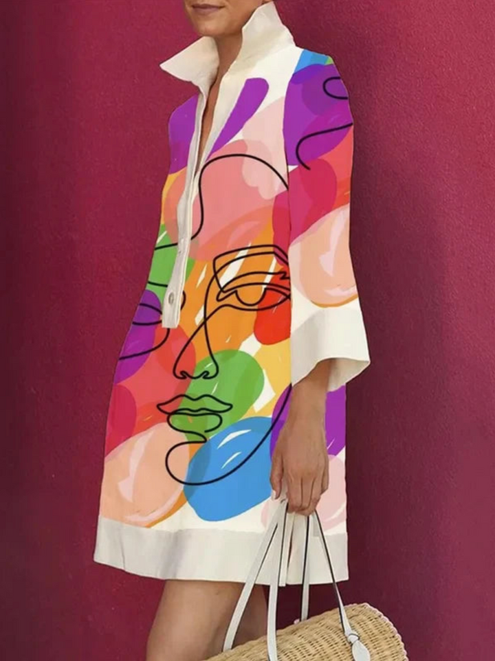 Mini abito da donna stampato di tendenza - perfetto per ogni occasione