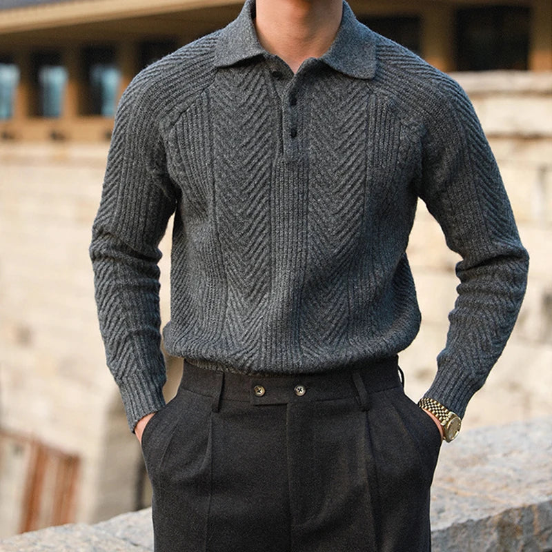 Elegante e confortevole maglione invernale da uomo con vestibilità rilassata per il massimo calore e comfort