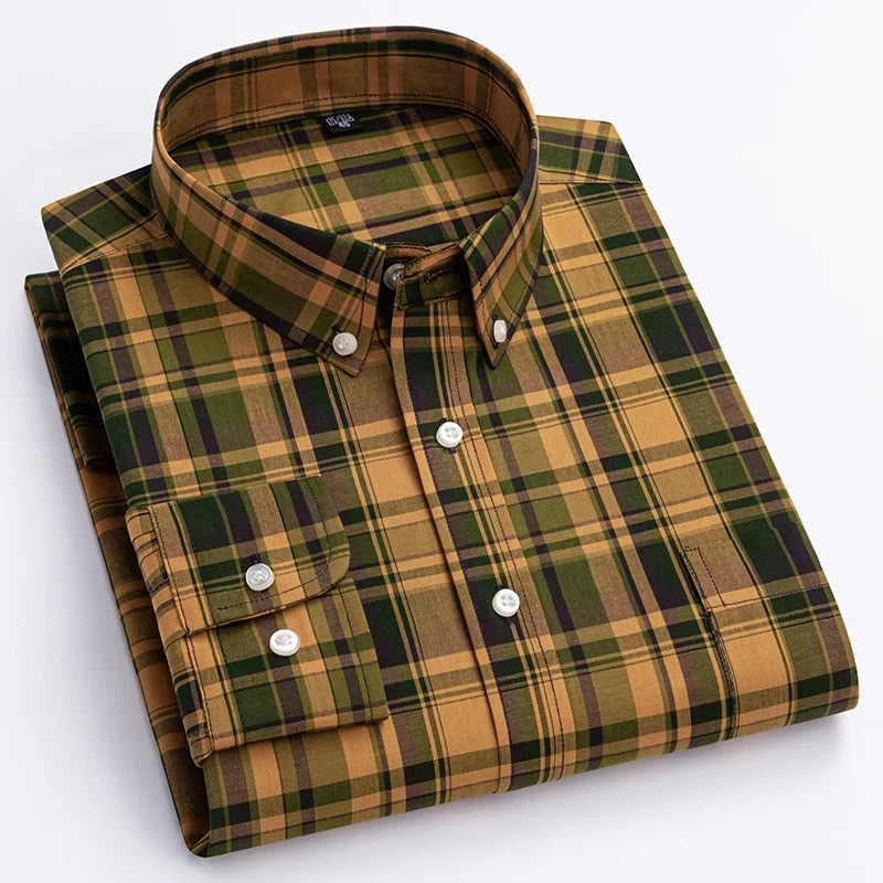 Elegante camicia a quadri da uomo, ideale per uno stile casual