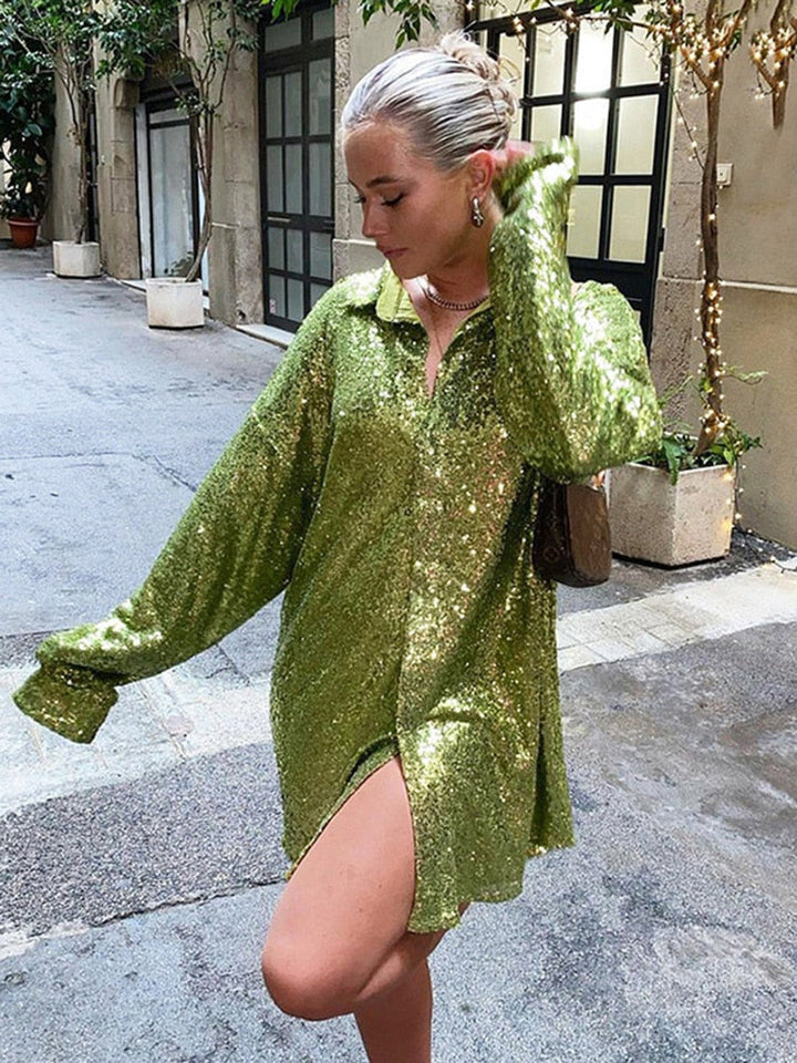 Gershilda - Glamorous Oversized Sequin Blouse