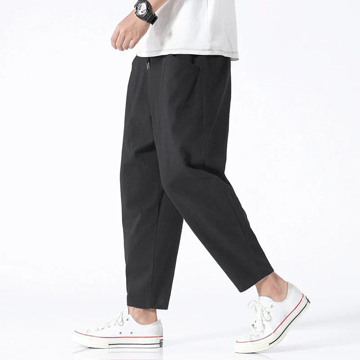 Eleganti pantaloni da uomo in lino in una varietà di colori - comfort e stile per ogni occasione