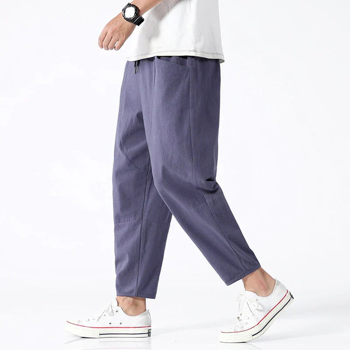Eleganti pantaloni da uomo in lino in una varietà di colori - comfort e stile per ogni occasione