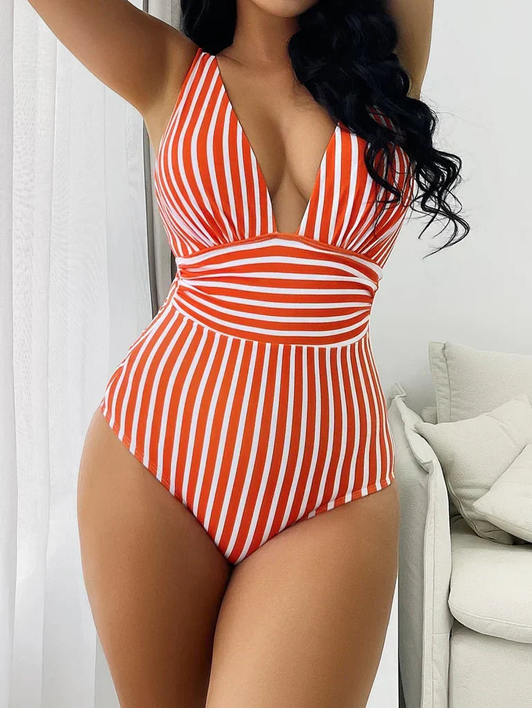 Bellanca | Luxe Gestreept Zwart-Wit Zwempak per un look da spiaggia in stile Stijlvolle