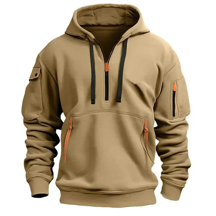 Elegante felpa con cappuccio da uomo con zip: il look sportivo perfetto