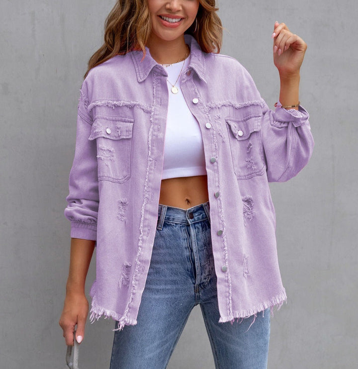 Alessia™ - Giacca di Jeans Strappata