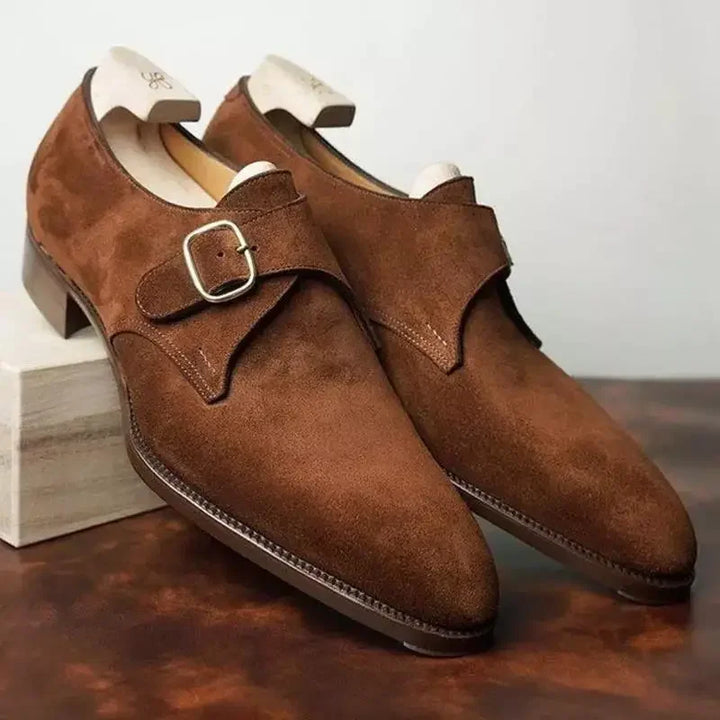 Scarpe eleganti da uomo in pelle scamosciata marrone - perfette per ogni occasione