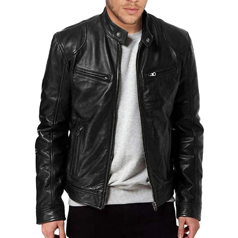 Giacca da motociclista premium da uomo per un look elegante e casual
