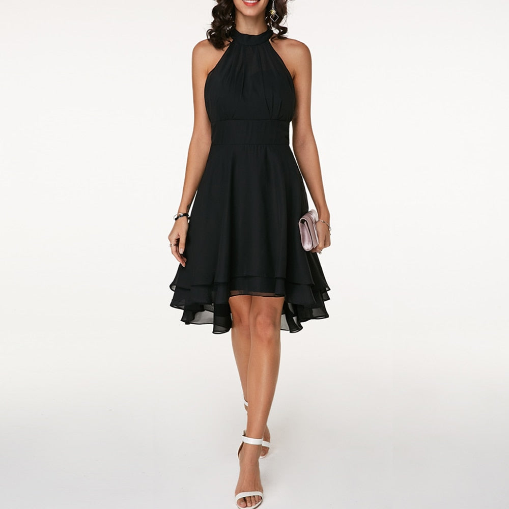 Verleidelijk Halter Midi-jurk met Perfecte Pasvorm