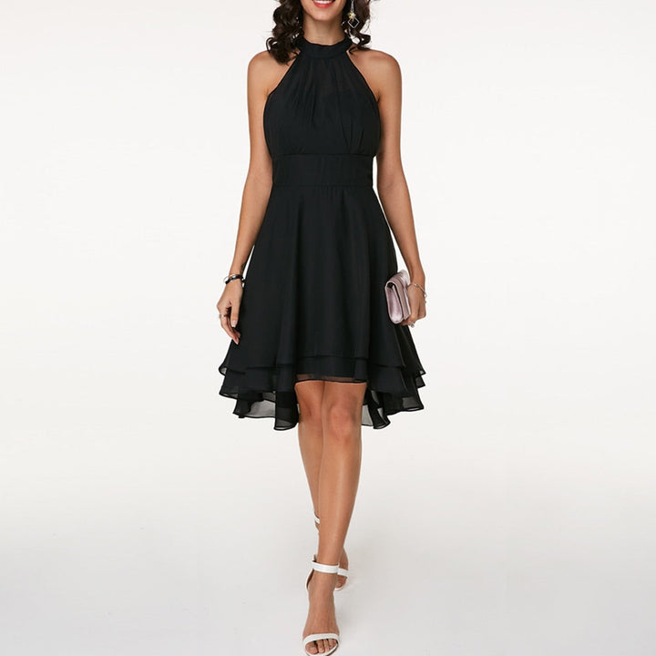 Verleidelijk Halter Midi-jurk met Perfecte Pasvorm