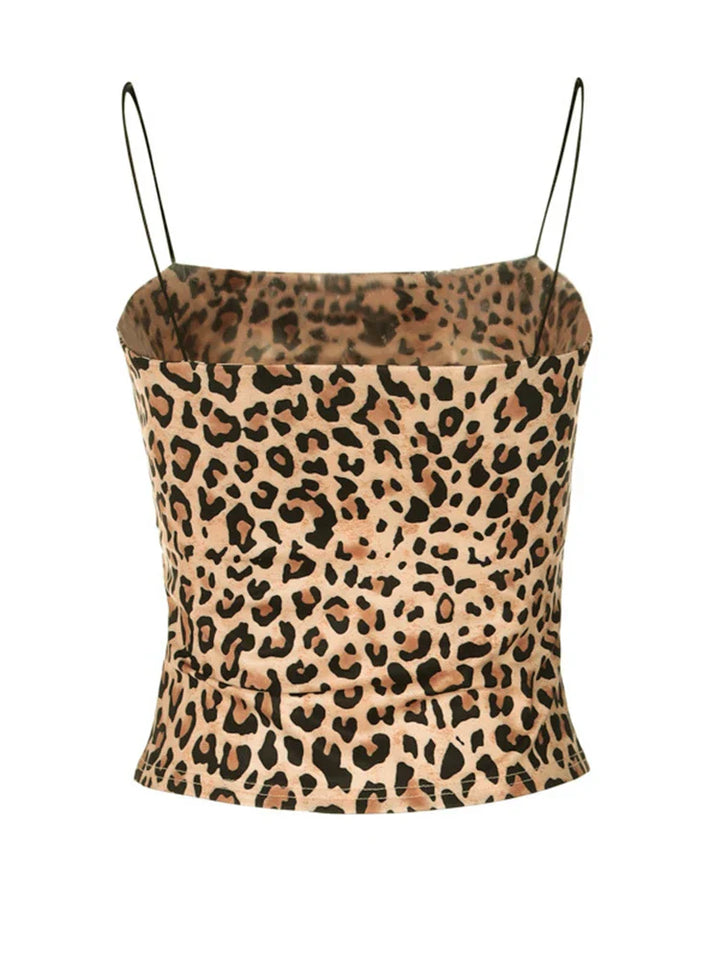 Gavina - Stijlvolle Cami Top met Trendy Luipaardprint