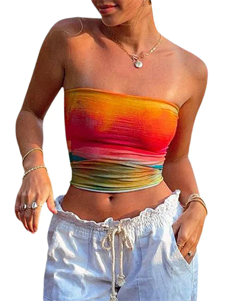 Gershwin - Straordinaria Blusa Avvolgente Tie-Dye in Colori Vivaci