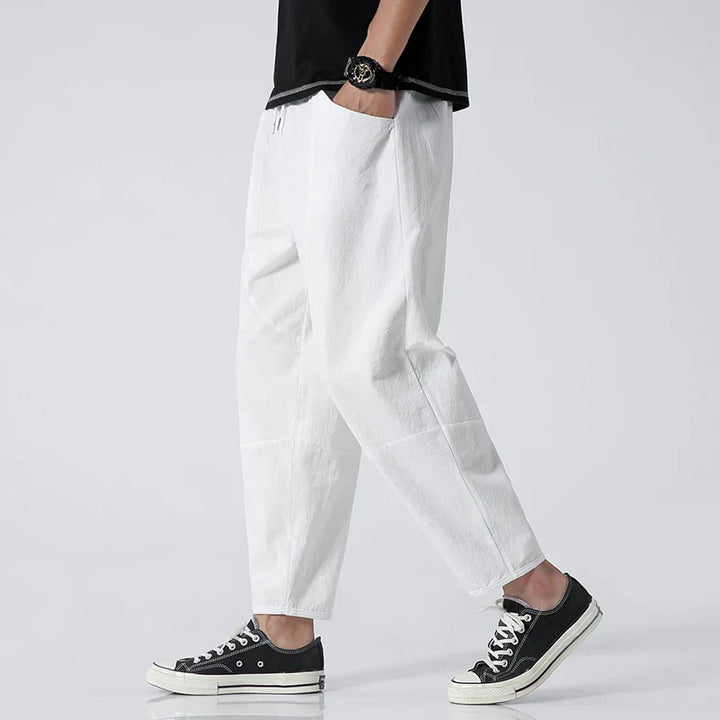 Eleganti pantaloni da uomo in lino in una varietà di colori - comfort e stile per ogni occasione