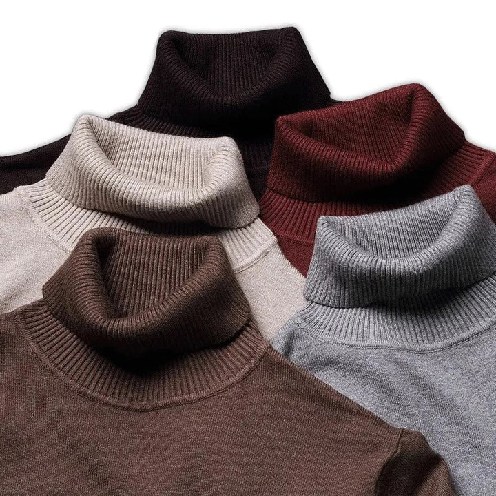 Esclusivo maglione dolcevita da uomo in cotone pregiato - eccezionalmente morbido e confortevole