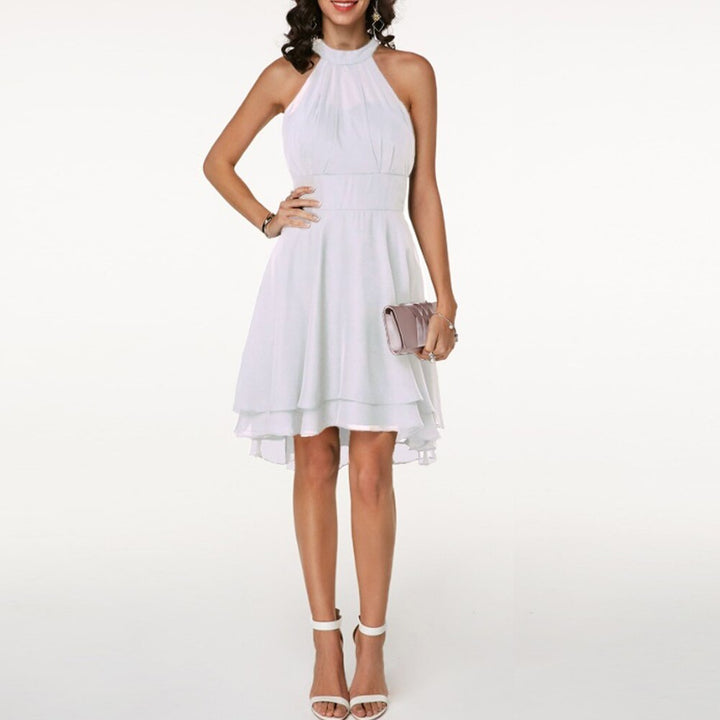 Verleidelijk Halter Midi-jurk met Perfecte Pasvorm