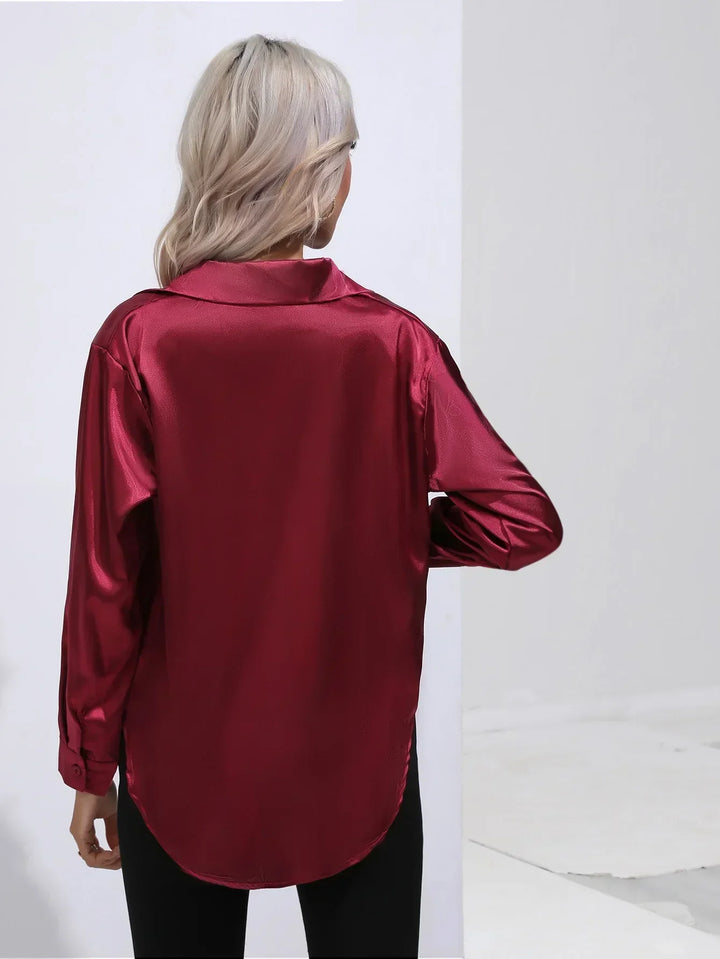 Isotta - Satijnen Blouse