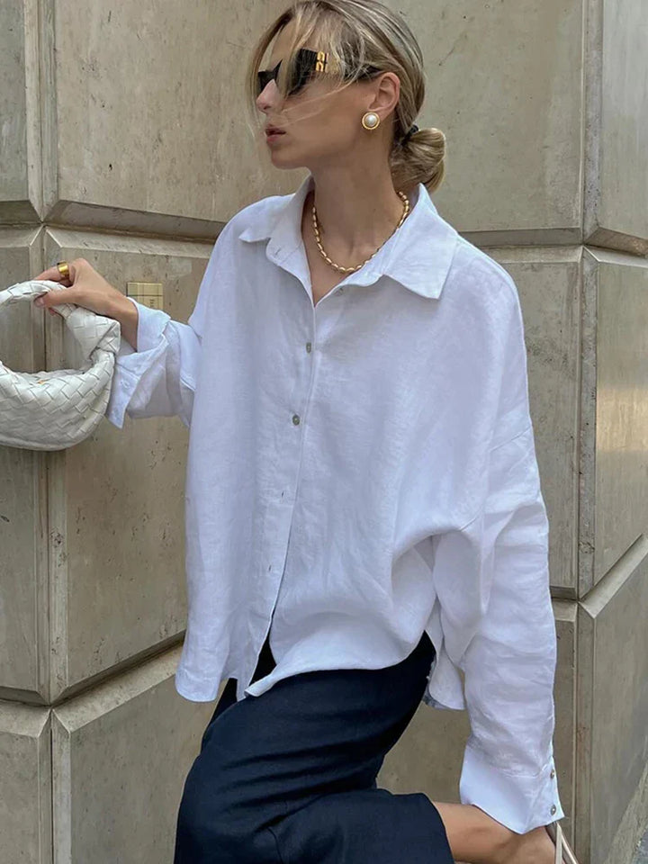 Jazmara – Blusa Oversize in Lino Elegante