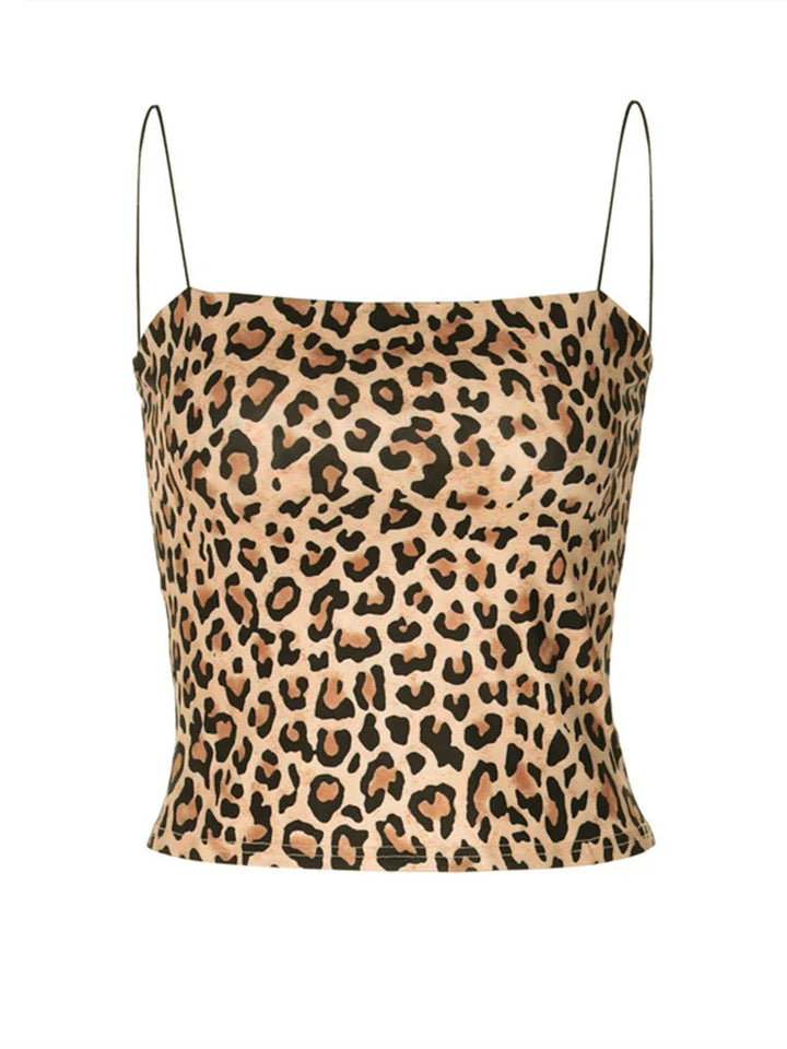 Gavina - Stijlvolle Cami Top met Trendy Luipaardprint