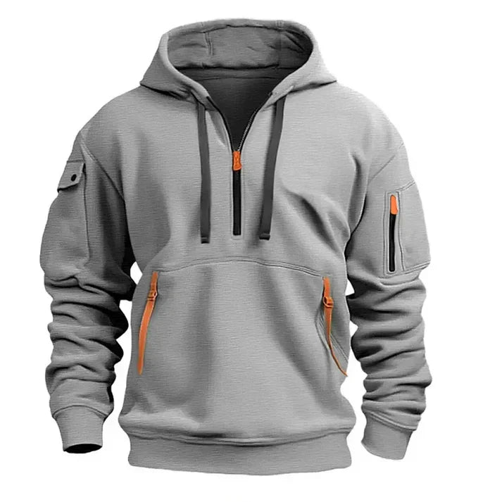 Elegante felpa con cappuccio da uomo con zip: il look sportivo perfetto