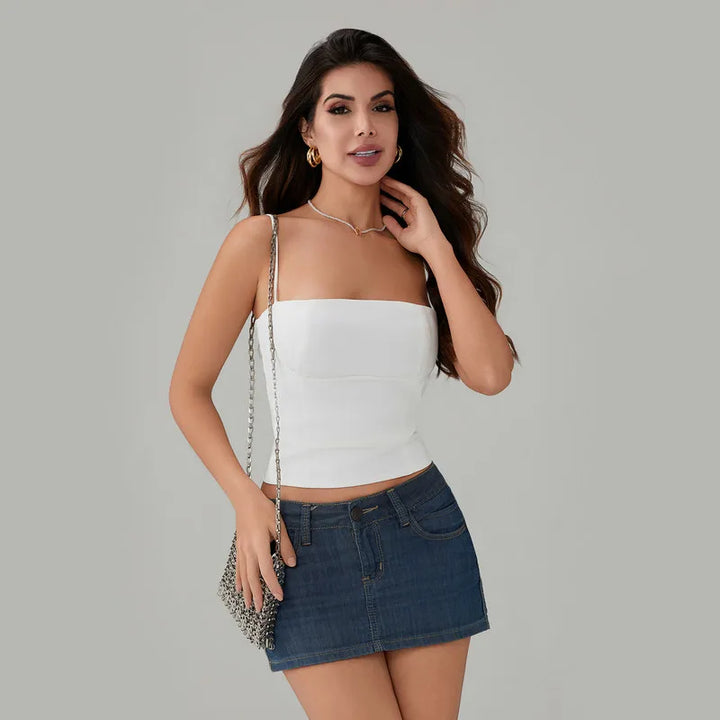 Gracelyn - Crop Top Slim Fit Elegante e alla Moda