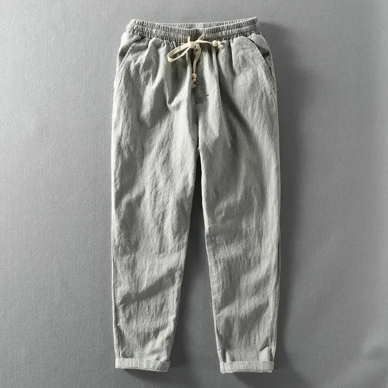 Pantaloni da uomo in lino per il comfort e la libertà, ideali per lo stile quotidiano