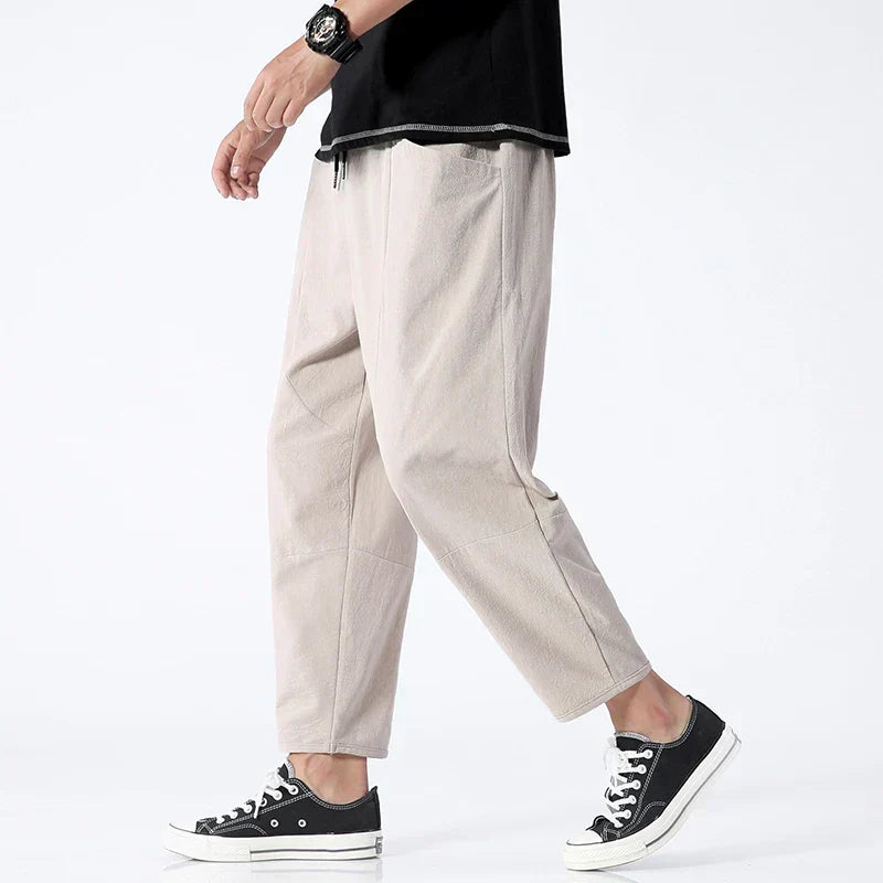 Eleganti pantaloni da uomo in lino in una varietà di colori - comfort e stile per ogni occasione